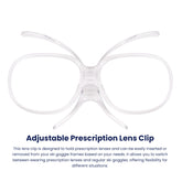 Alyson Prescription Snowboard Goggles Adjustable Lens Clip